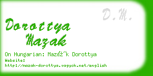 dorottya mazak business card